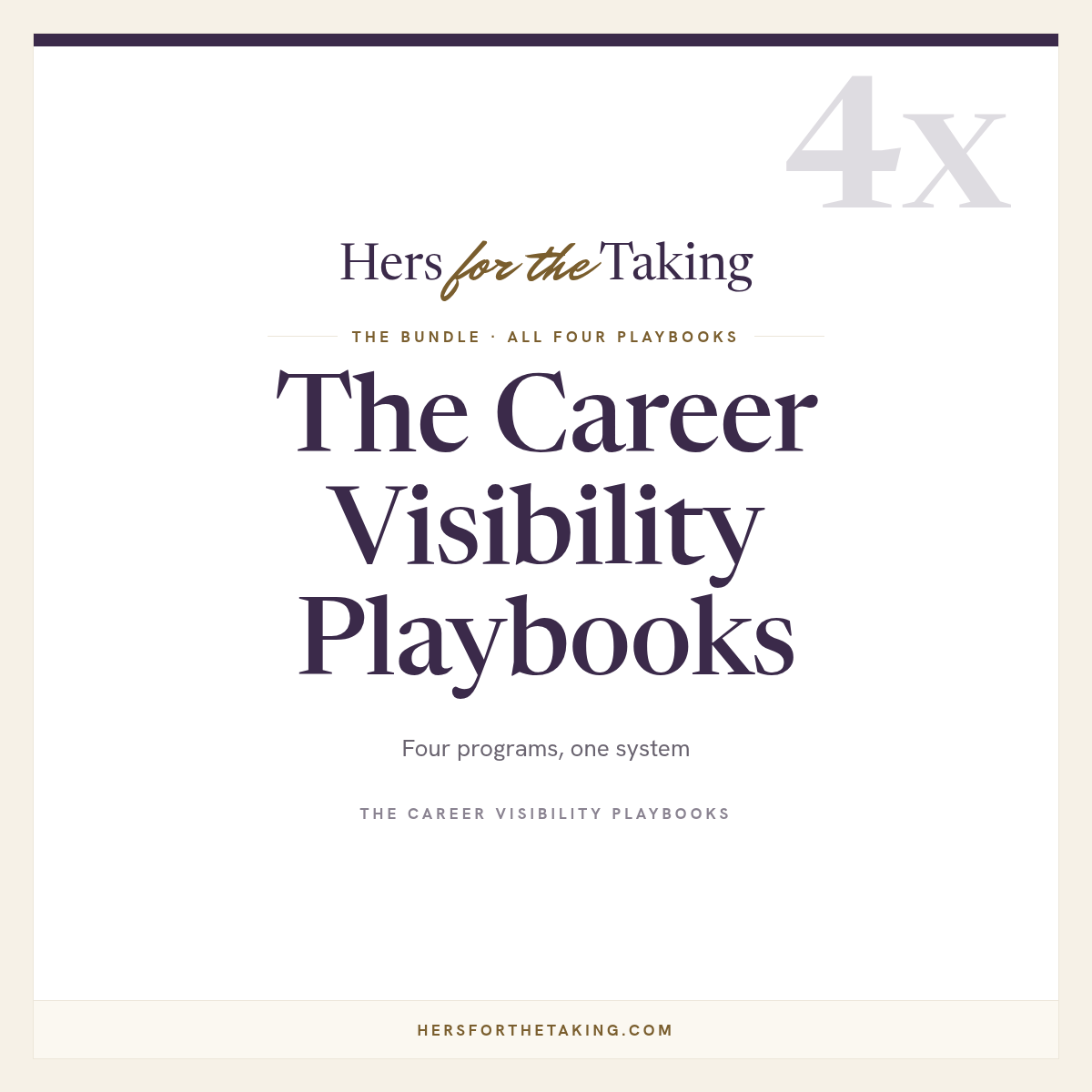 The Career Visibility Playbooks