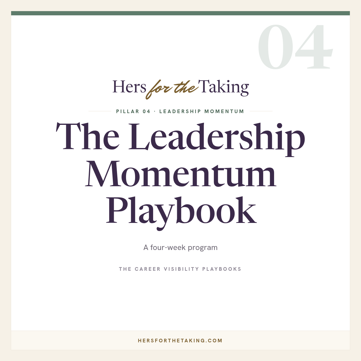 The Leadership Momentum Playbook